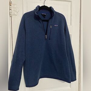 Patagonia Blue Quarter-Zip Fleece Pullover